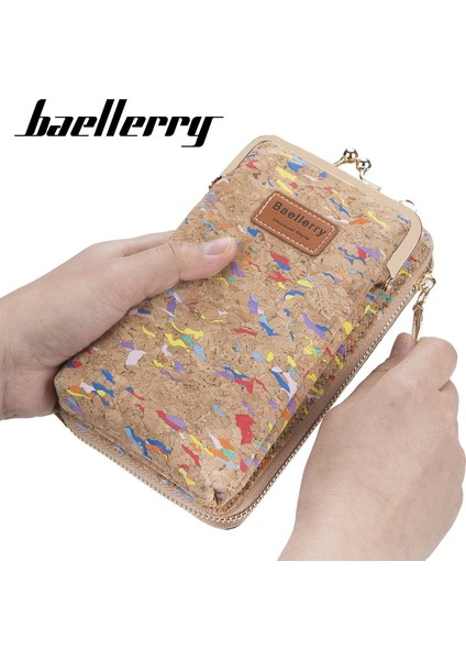 Stil7 Stil Kadın Cüzdan Cep Telefonu Çantası Kadın Koreli Büyük Kapasiteli Messenger Çanta Moda Ahşap Tahıl Çok Kartlı Bayan Cüzdan (Yurt Dışından)