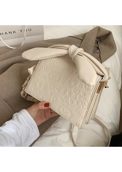 Beyaz Stil 20CMX14CMX8CM Niş Tasarım Popüler Tüm Maç Batı Tarzı Çanta Yeni Moda Crossbody Sıcak Modeller Taşınabilir Kare Çanta Genişlik: 20CM (Yurt Dışından) modelleri