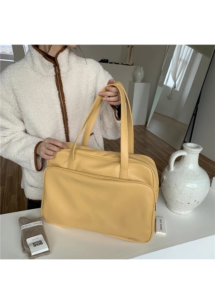 Siyah Stil Büyük Kapasiteli Kadın Iş Gezisi Omuz Çantaları Yeni Moda Tasarımı Bayan Çanta Pu Deri Kadın Basit Günlük Günlük Tote (Yurt Dışından) fırsatları