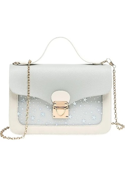 Kahverengi Tarzı Kadın Mini Küçük Kare Paket Omuz Çantası Moda Yıldız Pullu Tasarımcı Messenger Crossbody Çanta Debriyaj Cüzdan Çanta Kese # Yj (Yurt Dışından)