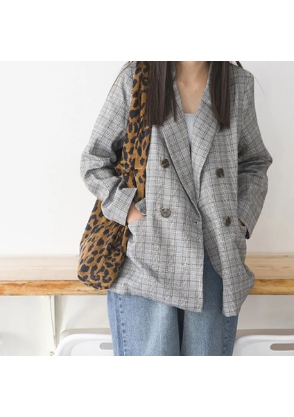 Leopar Yelek Tarzı Kadife Leopar Baskı Çanta Bayanlar Omuz Casual Tote Alışveriş Çantası Büyük Kapasiteli Çanta Tote Kadınlar (Yurt Dışından) fırsatları