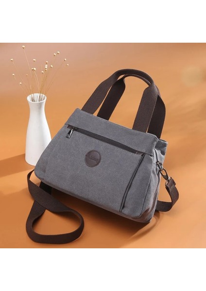 Kırmızı Stil Retro Gündelik Kadın Çanta Kanvas Bayan Tek Omuzlu Messenger Çanta Kadın Büyük Kapasiteli Çok Bölmeli Kanvas Çanta (Yurt Dışından) modelleri