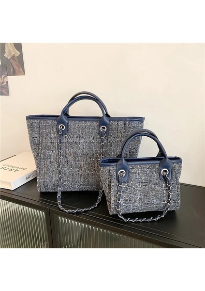 Siyah Stil Büyük 43X19X29CM Yüksek Li Rahat Bayanlar Tüm Maç Kanvas ÇANTA2021NEW Moda Büyük Kapasiteli Omuz Çantası Net Kırmızı Çanta Kore Versiyonu (Yurt Dışından) modelleri