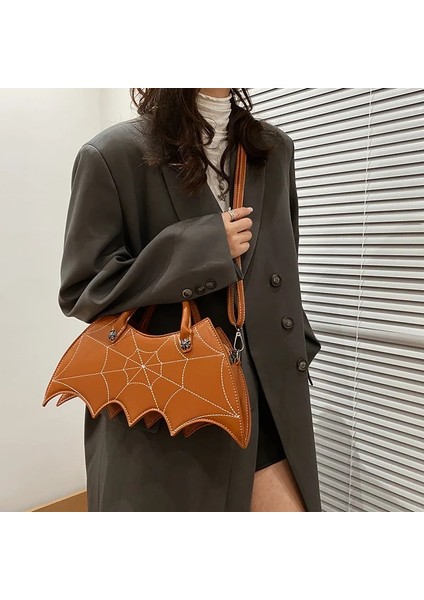 No.3 Tarzı Weysfor Örümcek Web Nakış Ipliği Kadın Omuzdan Askili Çanta Lüks Çanta Deri Crossbody Çanta Tasarımcısı Parodi Yarasa Çanta Kadın Çanta (Yurt Dışından)