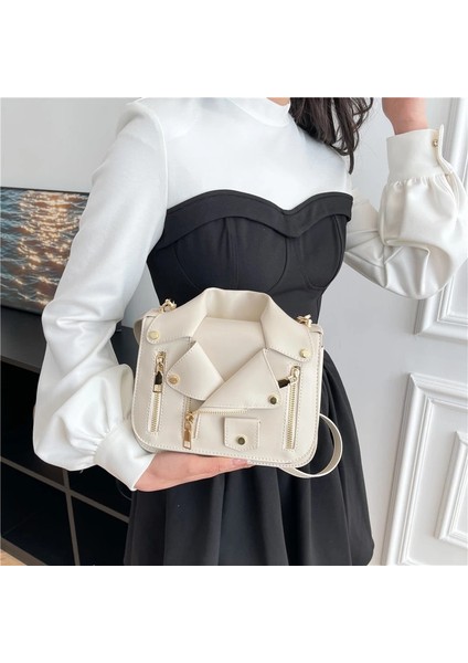 Siyah Stil 22X17X7CM Yeni Benzersiz Yaka Tasarımcı Pu Deri Kadın Bayan Lüks Crossbody Omuzdan Askili Çanta Kadın Çanta Tote Çanta Satchel Akşam Yemeği Çantası (Yurt Dışından)