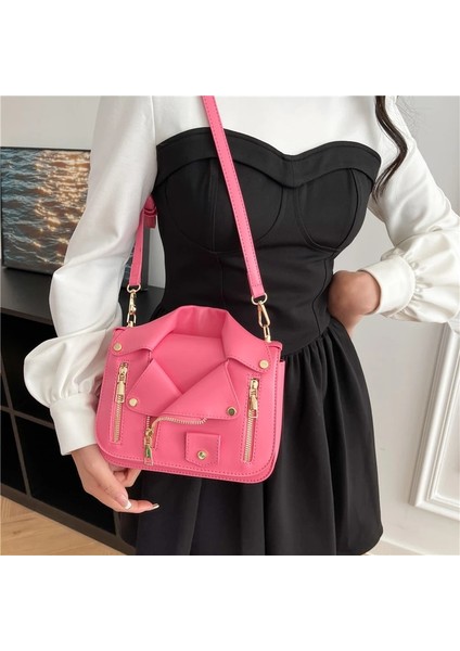 Siyah Stil 22X17X7CM Yeni Benzersiz Yaka Tasarımcı Pu Deri Kadın Bayan Lüks Crossbody Omuzdan Askili Çanta Kadın Çanta Tote Çanta Satchel Akşam Yemeği Çantası (Yurt Dışından)