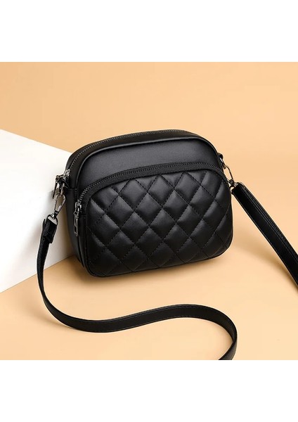Siyah Stil 19X6X15CM Gusure Moda Trand Crossbody Çanta Kadınlar Için Lüks Tasarımcı Kabuk Omuz Askılı Çanta Bayanlar Küçük Çanta Bolsa Feminina (Yurt Dışından)