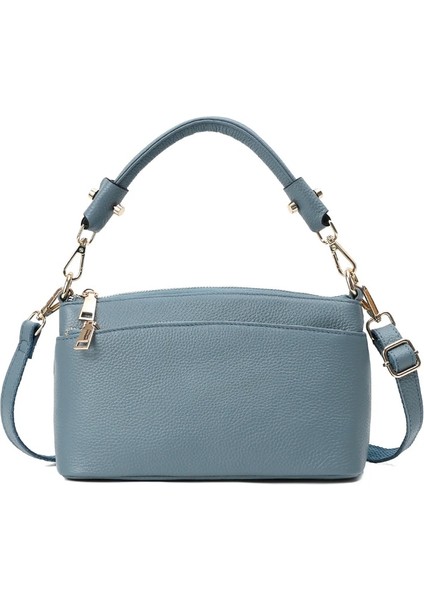 Mavi Stil Çok Bölmeli Lüks Çanta Kadın Omuz Çantaları Tasarımcı Hakiki Deri Crossbody Çanta Kadın Çantası Moda Kadın Messen (Yurt Dışından)