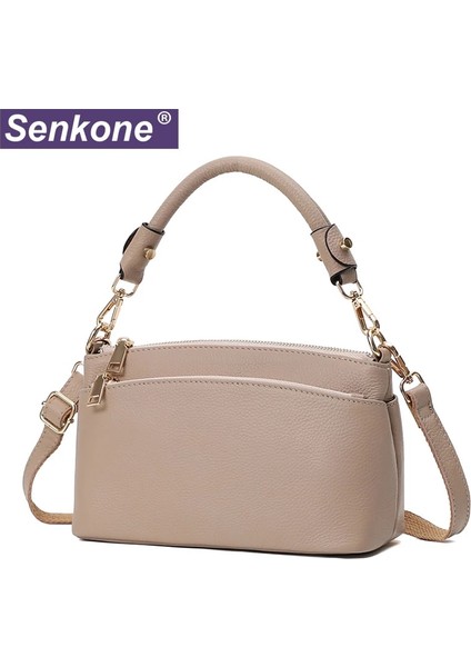 Mavi Stil Çok Bölmeli Lüks Çanta Kadın Omuz Çantaları Tasarımcı Hakiki Deri Crossbody Çanta Kadın Çantası Moda Kadın Messen (Yurt Dışından)