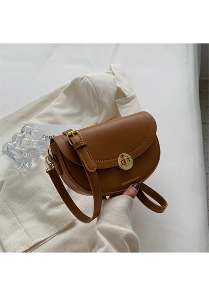 Siyah Stil Moda Basit Deri Crossbody Çanta Womeolid Renk Omuz Askılı Çanta Bayan Seyahat Küçük Çanta ve Çantalar Kesesi (Yurt Dışından)