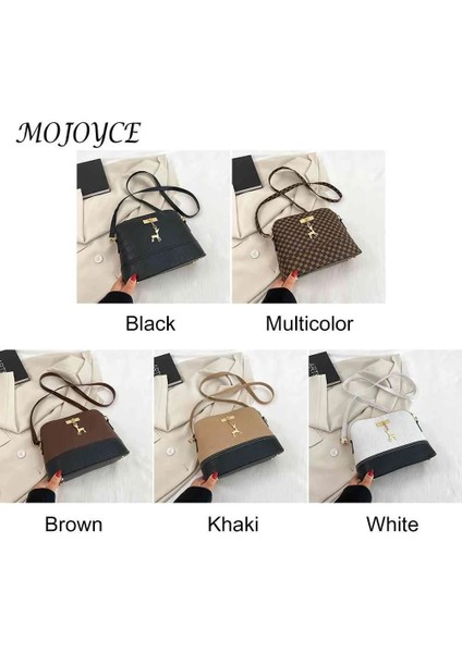 Beyaz Stil Moda Rahat Kadın Crossbody Çanta Timsah Desen Deri Omuzdan Askili Çanta Geyik Dekor Telefon Çanta Çanta Küçük Seyahat Için (Yurt Dışından)