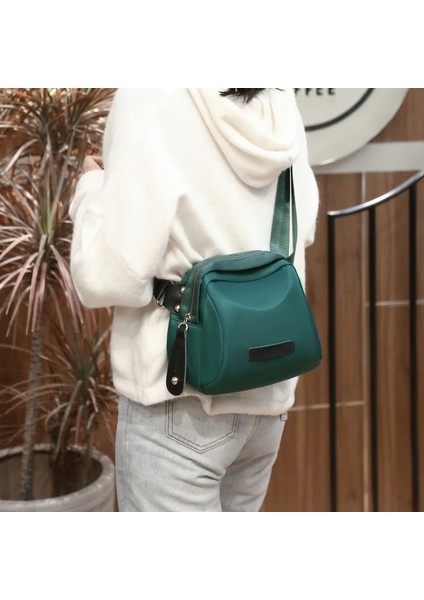 Kensen Shop Siyah Stil 2023 Moda Yeni Omuz Küçük Crossbody Çanta Kadın Kanvas Oxford Kumaş Kabuk Çanta (Yurt Dışından)