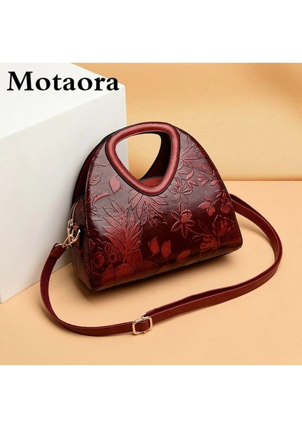 Mor Tarzı 28CM-13CM-26CM Motaora Yeni Kadın Omuzdan Askili Çanta Yüksek Li Deri Üst Saplı Çanta Kadın Vintage Ulusal Stil Kadınlar Için Crossbody Çanta (Yurt Dışından) fiyatları
