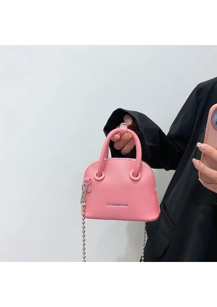 Yeşil Stil Kadın Moda Pu Zincir Çanta Kadın Kore Trend Düz Renk Omuz Askılı Çanta Bayanlar Tüm Maç Rahat Mell Çanta (Yurt Dışından)