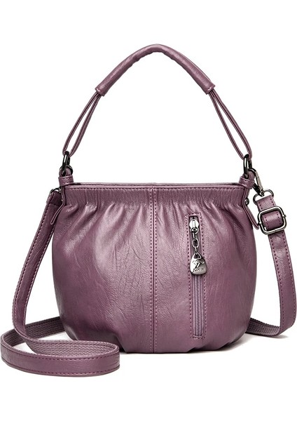 Taropor Rengi Tarzı Womeasual Bayanlar Küçük Crossbody Çanta Çantalar ve Çanta Kesesi Için Tasarımcı Çanta Yüksek Li Deri Omuz Çantaları (Yurt Dışından)