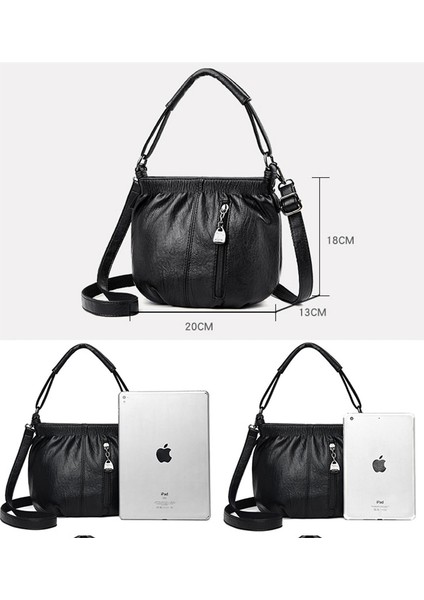 Taropor Rengi Tarzı Womeasual Bayanlar Küçük Crossbody Çanta Çantalar ve Çanta Kesesi Için Tasarımcı Çanta Yüksek Li Deri Omuz Çantaları (Yurt Dışından)