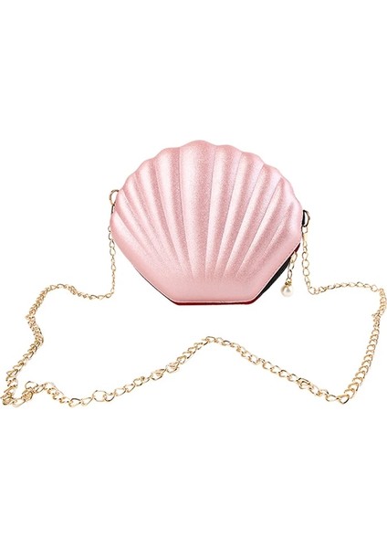 Pembe Tarzı Sevimli Lazer Pul Küçük Kabuk Omuzdan Askili Çanta Telefon Para Kesesi Yaz Zincir Kılıfı Kadınlar Için Crossbody Çanta Çanta (Yurt Dışından)