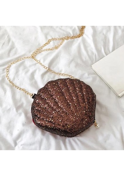 Pembe Tarzı Sevimli Lazer Pul Küçük Kabuk Omuzdan Askili Çanta Telefon Para Kesesi Yaz Zincir Kılıfı Kadınlar Için Crossbody Çanta Çanta (Yurt Dışından)