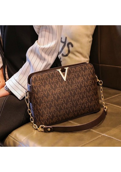 No.1 Stili Glmahua Lüks Kadınlar Için Crossbody Omuz Çantaları Sling Zincir Deri Messenger Kadın Çanta Kabuk Çapraz Vücut Çanta Kadın (Yurt Dışından)