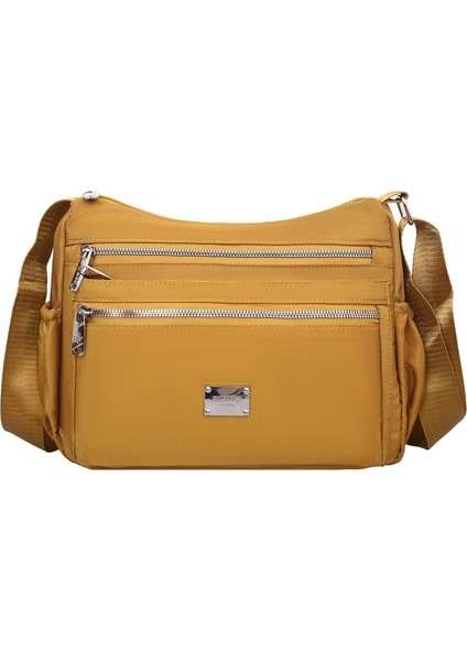 Sarı Stil Kadın Omuz Çantaları Cep Su Geçirmez Oxford Lüks Çanta Kadın Alışverişçi Crossbody Çanta Tasarımcısı Yüksek Li Yumuşak Tote (Yurt Dışından)