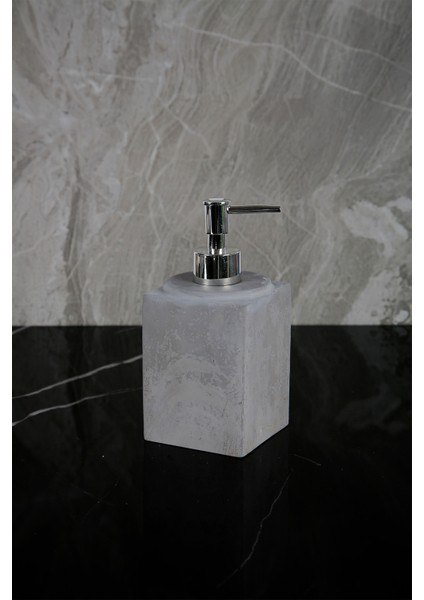 7 Parça Mermer Desenli Beton Banyo Seti Sıvı Sabunluk Diş Fırçalık Pamukluk Saksı Mumluk fiyatları