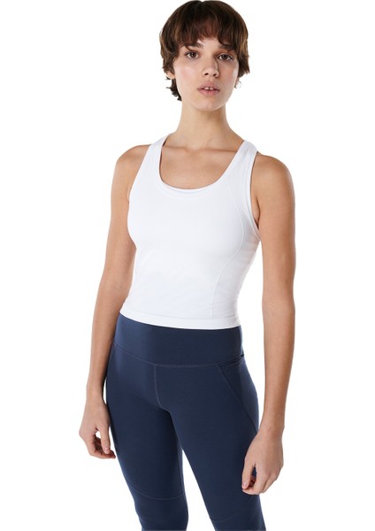 Athlete Crop Seamless Workout Kadın Koşu Alet