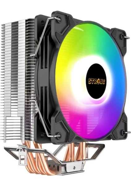 M4-12XPRO 12CM Rainbow 4 Bakır Borulu 135W 4 Pin Intel/amd Kule Tipi Işlemci Cpu Fan