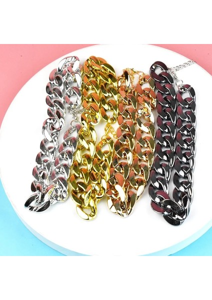 Altın Tarzı Güçlü Plastik Köpek Zinciri Tasmaları Pet Altın Büyük Pitbull Yaka Bulldog Yöntemi Mücadele Kolye Pet Giydirme Sahne Aksesuarları (Yurt Dışından) fırsatları