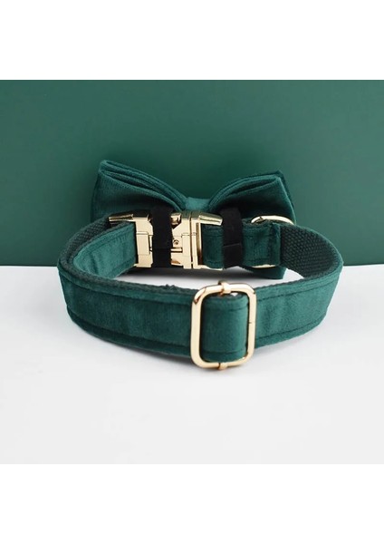 Yay Stili M Boyutu Yeşil Kadife Köpek Yaka ve Tasma Seti Köpekler Için Özel Kazınmış Tabela Evcil Hayvan Malzemeleri Köpek Tasma VELVET43 (Yurt Dışından) indirimleri