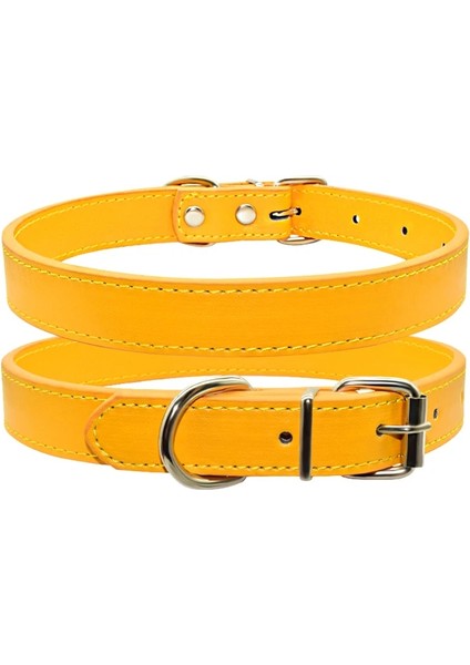 Altın Tarzı L Boyutu Yumuşak Pu Deri Kedi Köpek Tasması Küçük Orta Büyük Köpekler Için Bulldog Pitbull Labrador Yavru Köpek Tasması Pet Köpek Boyun Askısı Yaka (Yurt Dışından)