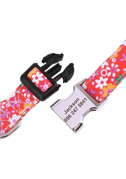 Sarı Stil S Beden Çiçek Baskılı Özel Köpek Tasması Naylon Ücretsiz Kazınmış Adı Kımlık Etiketi Evcil Hayvan Tasması Kişiselleştirilmiş Köpek Tasmaları Küçük Orta Köpekler Kediler Için (Yurt Dışından) indirimleri