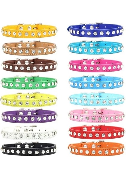 Kahve Tarzı S Beden Yeni Köpek Tasması Kristal Sıcak Bling Rhinestone Pu Deri Yavru Kedi Tasmaları Kolye Boyun Askısı Kişilik Evcil Hayvan Ürünleri Yaka (Yurt Dışından) fiyatları