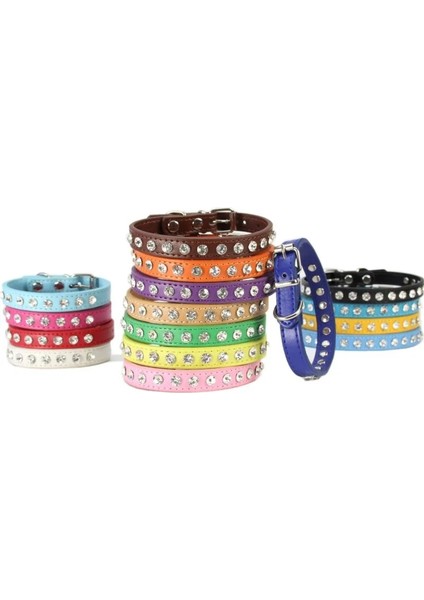 Kahve Tarzı S Beden Yeni Köpek Tasması Kristal Sıcak Bling Rhinestone Pu Deri Yavru Kedi Tasmaları Kolye Boyun Askısı Kişilik Evcil Hayvan Ürünleri Yaka (Yurt Dışından) modelleri