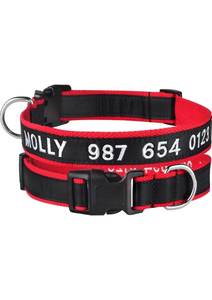Kırmızı Stil Xs Boyutu Kişiselleştirilmiş Köpek Tasması Saf Pamuk Evcil Hayvan Tasmaları Ayarlanabilir Köpek Tabela Kımlık Yaka Küçük Orta Büyük Naylon Işlemeli Özel (Yurt Dışından)