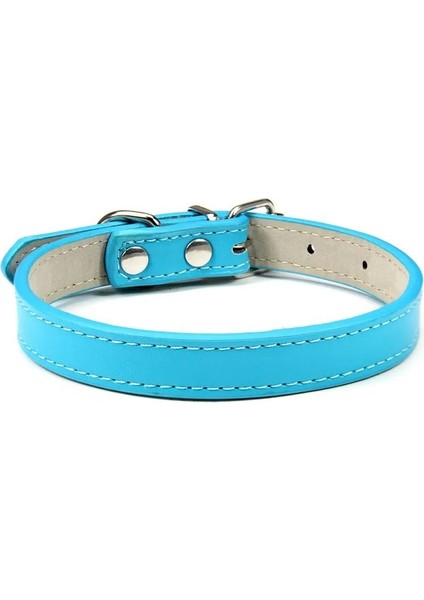 Mavi Stil 1.0xs Küçük Köpek Tasması Basit Tasarım Saf Renk Ayarlanabilir Pu Deri Pet Köpek Yaka Yenidoğan Köpekler Için Renkli Yavru Kedi Yaka (Yurt Dışından)