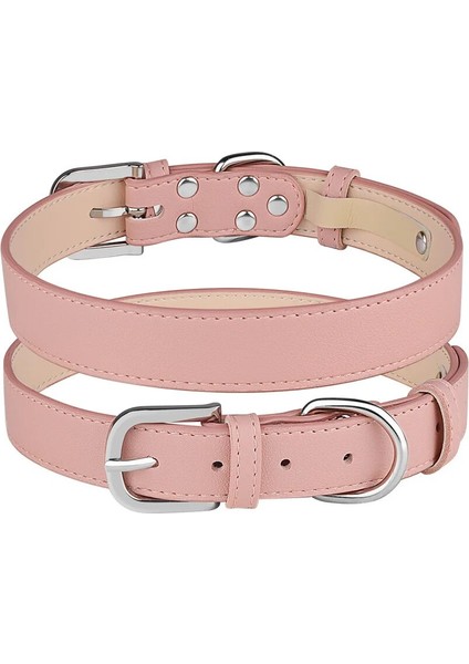 Pembe Tarzı L Boyutu Yeni Lüks Pu Deri Yaka Orta Büyük Köpekler Için Ayarlanabilir Kolye Köpek Tasması Dayanıklı Pet Kedi Köpek Pet Malzemeleri Aksesuarları (Yurt Dışından)