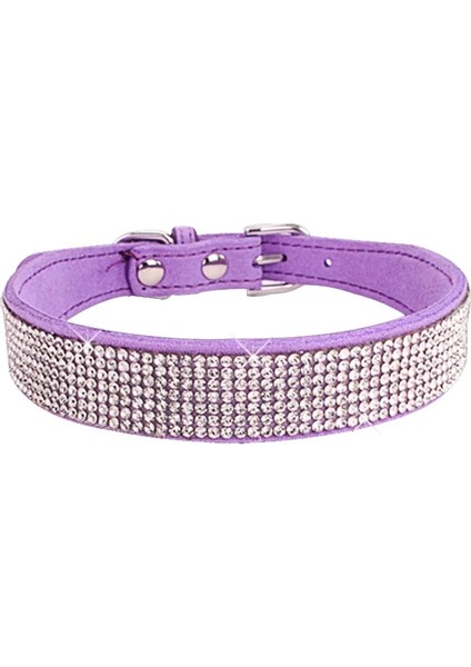 Mor Tarzı Xs Boyutu Köpek Tasması Kristal Glitter Rhinestone Evcil Hayvan Tasmaları Çinko Alaşım Toka Yaka Küçük Orta Köpekler Için Catuahua Pug Köpek Tasması (Yurt Dışından)