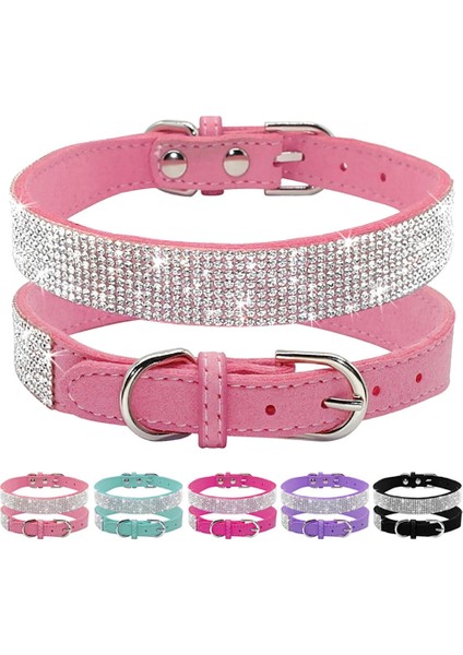 Kahverengi Tarzı M Boyutu Köpek Tasması Kristal Glitter Rhinestone Evcil Hayvan Tasmaları Çinko Alaşım Toka Yaka Küçük Orta Köpekler Için Catuahua Pug Köpek Tasması (Yurt Dışından) indirimleri