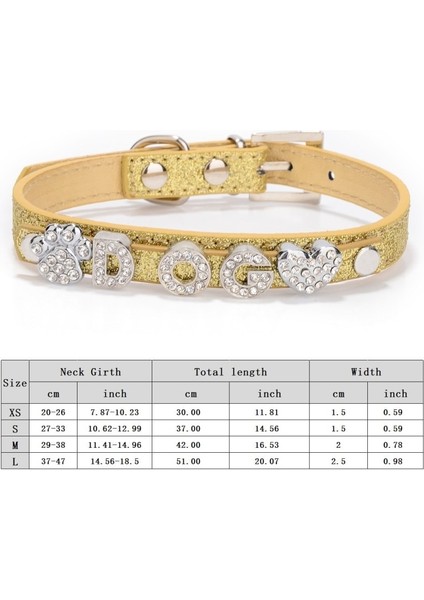 Altın Tarzı S Beden Kişiselleştirilmiş Köpek Kedi Tasmaları Dıy Adı Köpek Pu Deri Yaka Taklidi Bling Köpek Malzemeleri Küçük Orta Köpekler Için Evcil Hayvan Tasmaları (Yurt Dışından)