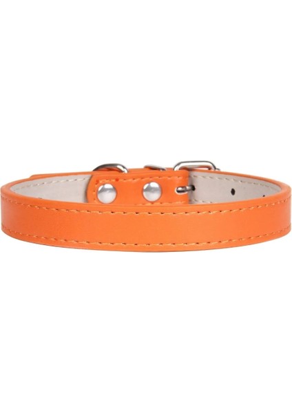 Turuncu Tarzı Xs Boyutu Sıcak! Ev Hayvanı Ürünü Yumuşak Deri Köpek Tasması Ayarlanabilir Yavru Kedi Kolye Tasma Kayışı Küçük Orta Büyük Köpek Için 16 Renk Pet Malzemeleri (Yurt Dışından)