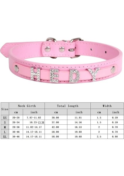 Pembe Tarzı Xl Boyutu Kişiselleştirilmiş Köpek Kedi Tasmaları Dıy Adı Köpek Pu Deri Yaka Taklidi Bling Köpek Malzemeleri Küçük Orta Köpekler Için Evcil Hayvan Tasmaları (Yurt Dışından)