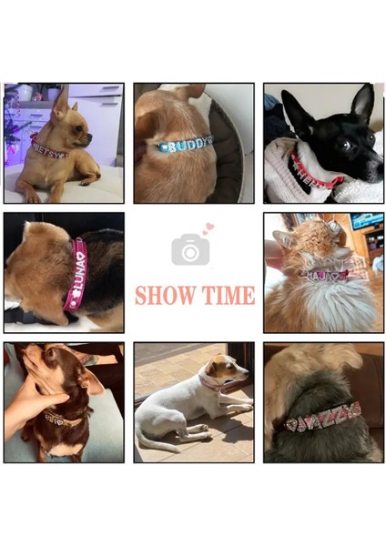 Pembe Tarzı Xl Boyutu Kişiselleştirilmiş Köpek Kedi Tasmaları Dıy Adı Köpek Pu Deri Yaka Taklidi Bling Köpek Malzemeleri Küçük Orta Köpekler Için Evcil Hayvan Tasmaları (Yurt Dışından) modelleri