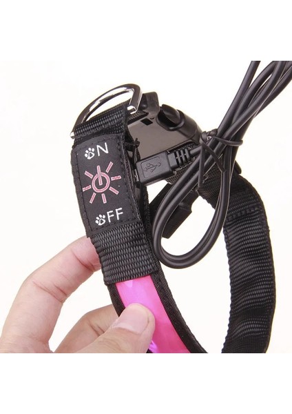 G Tarzı L Boyutu Pet USB Şarj LED Anti-Kayıp Aydınlık Yaka cm Pet Köpek Tasması Gece Köpek Tasmaları Parlayan Aydınlık Köpek Aksesuarları (Yurt Dışından) fırsatları