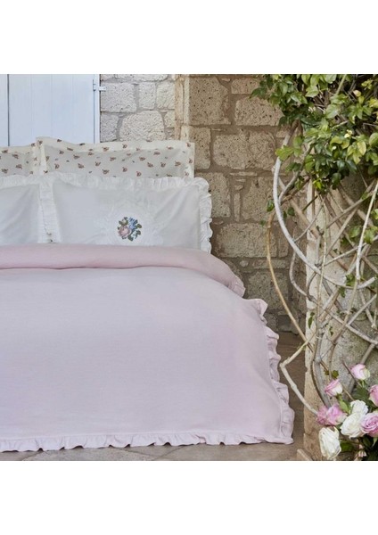 Fayette Pudra Çift Kişilik Nakışlı Nish Set fiyatları