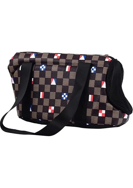 Siyah Stil L Beden Pet Köpek Çantası Açık Seyahat Çanta Kılıfı Örgü Oxford Tek Omuz Çantası Sling Mesh Konfor Seyahat Tote Omuz Çantası (Yurt Dışından)