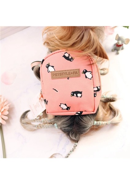 Kırmızı Şerit Stili L Göğüs 40-54CM Sevimli Köpek Sırt Çantası Tasma Seti ile Pembe Küçük Küçük Hayvan Pet Kedi Kurşun Taşıyıcı ile Okul Çantası Pitbull Yorkov Ürün (Yurt Dışından) modelleri