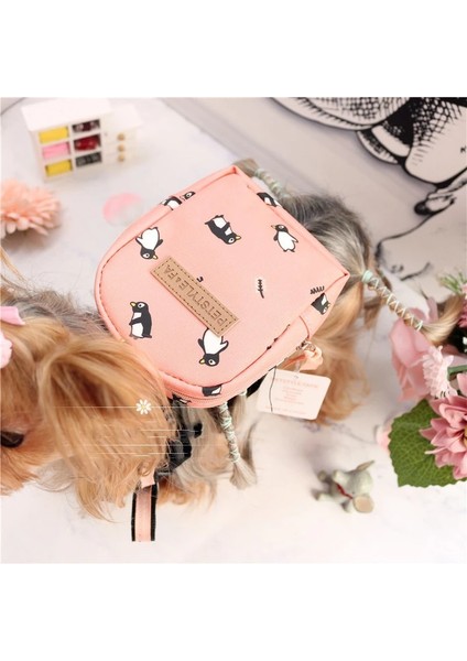Kırmızı Şerit Stili L Göğüs 40-54CM Sevimli Köpek Sırt Çantası Tasma Seti ile Pembe Küçük Küçük Hayvan Pet Kedi Kurşun Taşıyıcı ile Okul Çantası Pitbull Yorkov Ürün (Yurt Dışından) fırsatları