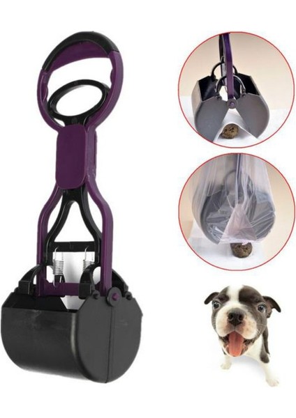 Shanhua Shop Pet Pooper Kepçe Uzun Sap Köpek Kakası Kepçe Çene Kaka Kepçe Kürek Toplama Hayvan Atık Seçici Pet Dış Mekan Temizleme Araçları (Yurt Dışından)