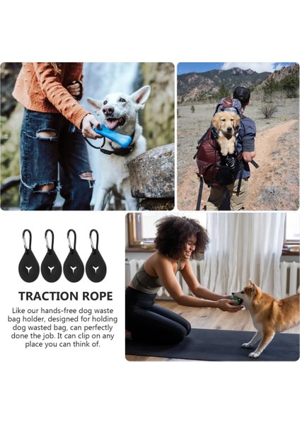 Siyah Stil 4.5x8.5x0.3cm Licone Köpek Poop Torbası Tutacağı Eller Serbest Kaka Torbası Tutucu Atık Taşıyıcı Klipsi (Yurt Dışından) fırsatları