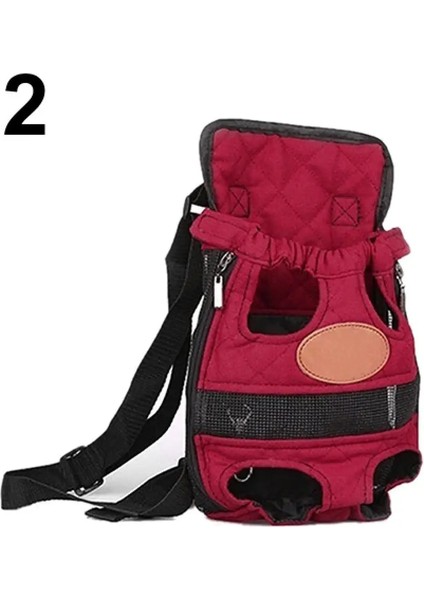 Kırmızı Stil M Beden Köpek Kedi Köpek Kafası Bacakları Dışarı Taşıyıcı Tuval Sırt Çantası Açık Seyahat Çantası (Yurt Dışından)